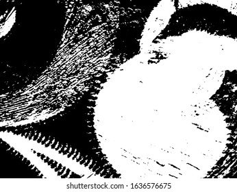 Abstract monochrome background of ink spots. Grunge texture black and white