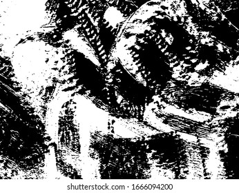 Abstract monochrome background of ink spots. Grunge texture black and white
