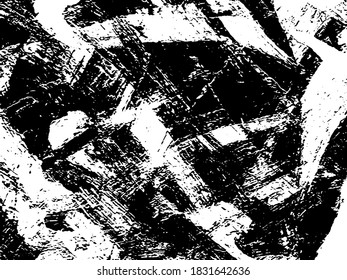 Abstract monochrome background of ink spots. Grunge texture black and white