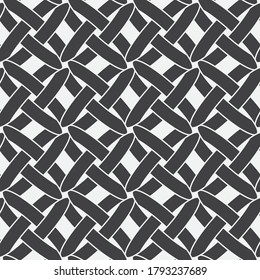 Abstract monochrome background with intersecting beams arcs. Seamless geometric vector pattern. Modern minimal texture with simple geometric forms. Graphic design.