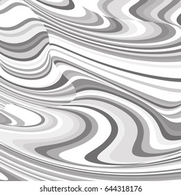 Abstract monochrome background with lots of twisted lines. Shades of gray.