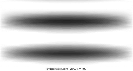 Abstract monochrome background with parallel horizontal black lines on white backdrop