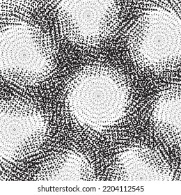 Abstract monochrome background with random dots. Black and white halftone pattern. Stylish modern doted texture.ESP 08