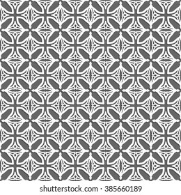 Abstract monochrome background with seamless pattern in islamic style, tribal ethnic ornament, vector illustration