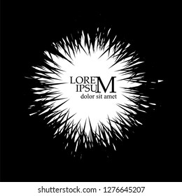 Abstract monochrome background. Sharp splinters. Vector