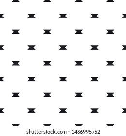 Abstract monochrome background with small angular figures, geometrical elements. Simple repeatable texture. Black and white design for prints, decor, packaging. Vector funky geometric seamless pattern