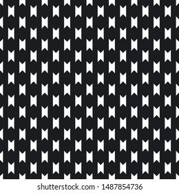 Abstract monochrome background with small angular figures, geometrical elements. Simple repeatable texture. Decorative print for wrapping paper, fabric, textile. Vector geometric seamless pattern.
