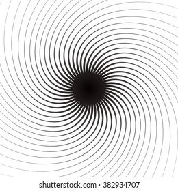 Abstract monochrome background with spirally, vortex shape.