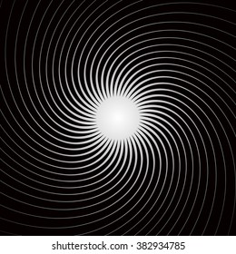 Abstract monochrome background with spirally, vortex shape.