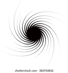 Abstract monochrome background with spirally, vortex shape.