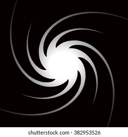 Abstract monochrome background with spirally, vortex shape.