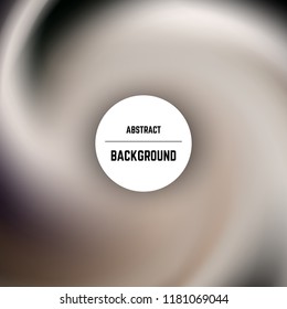 Abstract monochrome background with swirl effect and circle in center. Vector illustration.
