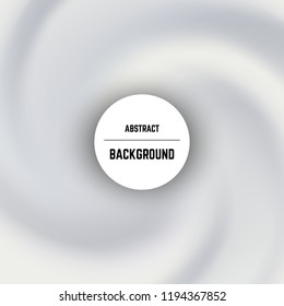 Abstract monochrome background with swirl effect and circle in center. Vector illustration.

