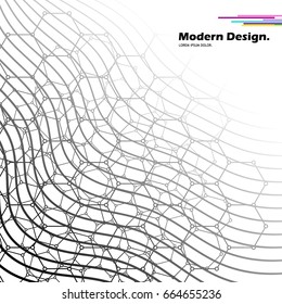 Abstract monochrome background. Vector illustration. Eps10. Honeycomb pattern.