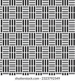 patrón de línea repetible de color gris negro monocromo abstracto.