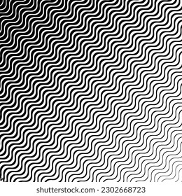 abstract monochrome black speed lines wave pattern art vector.