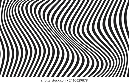 abstract monochrome black vertical wave line pattern.
