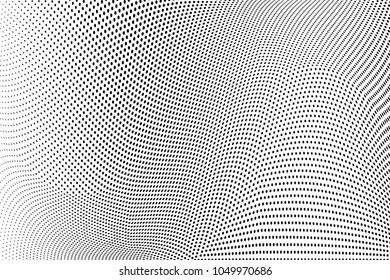 Abstract monochrome black white pattern. Decorated halftone vector illustration with dots. Modern polka dot background for web 
sites, sticker labels,postcards,banners, cover 
