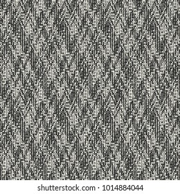 Abstract Monochrome Broken Geometric Mottled Textured Background. Seamless Pattern.