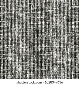 Abstract Monochrome Broken Mesh Distressed Textured Background. Seamless Pattern.