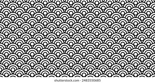 Abstrakter monochromer Kreislinienstapel Geometriehintergrund