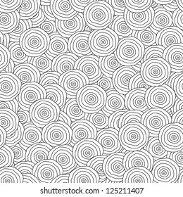 abstract monochrome circles seamless pattern