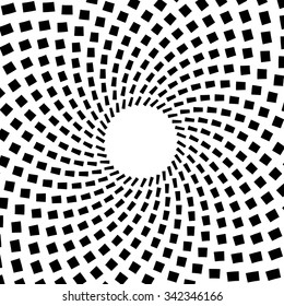 Abstract, monochrome circular mosaic background. Vector graphic.