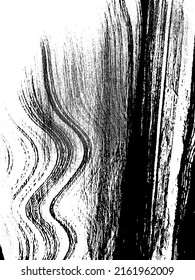 Abstract monochrome Curvy pattern artistic distress grunge vector background and texture. 
