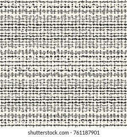 Abstract Monochrome Damaged Strokes Textured Subtle Striped Background. Seamless Pattern.