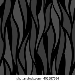 Abstract monochrome dark seamless pattern. Vector.