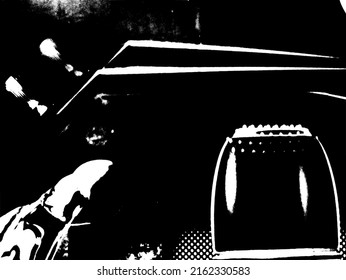 Abstract monochrome decorative overlay distressed artistic vector pattern background and texture. 