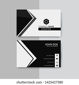 Abstract and Monochrome Design for Business Card