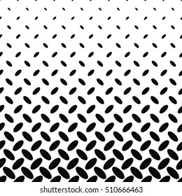 Abstract monochrome diagonal ellipse pattern background - vector illustration
