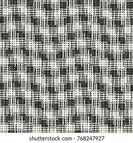 Abstract Monochrome Distorted Striped Background. Seamless Pattern.