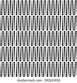 Abstract monochrome dotted half tone pattern. Repeatable.
