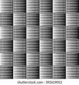 Abstract monochrome dotted half tone pattern. Repeatable.