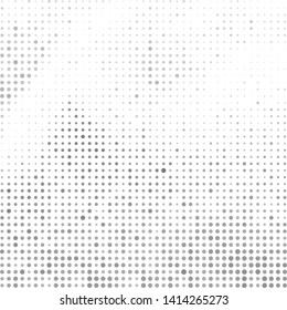 Abstract monochrome drawing. Pattern on light backdrop. Dot texture background. Abstract halftone dotted circle pattern. Geometric circles graphics. Grey sketch vector.