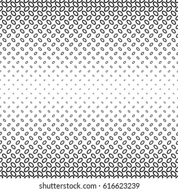 Abstract monochrome ellipse pattern background design - vector illustration