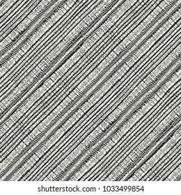 Abstract Monochrome Folk Striped Textured Background. Seamless Pattern.