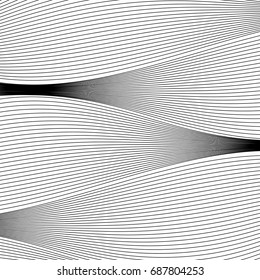 Abstract monochrome geometric background with thin threads. Pattern with trendy stylish texture.