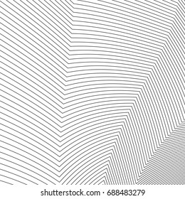 Abstract monochrome geometric background with thin threads. Pattern with trendy stylish texture.