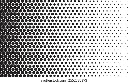 abstract monochrome geometric black big to small dot pattern can be used background.