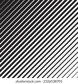 abstract monochrome geometric black small to big diagonal line pattern.