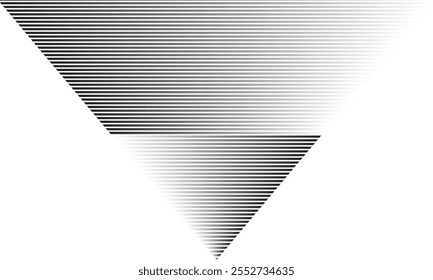 abstract monochrome geometric black white gradient triangle line pattern can be used background.