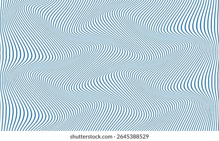 abstract monochrome geometric blue vertical thin line wave pattern can be used background.