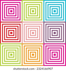 abstract monochrome geometric coloring squares repeatable pattern art.