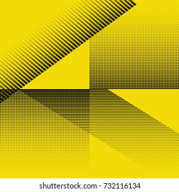 Abstract monochrome geometric halftone dots pattern. Design template vector illustration with dots. Modern background for web sites, sticker labels,postcards,banners, corporate identity, cover design