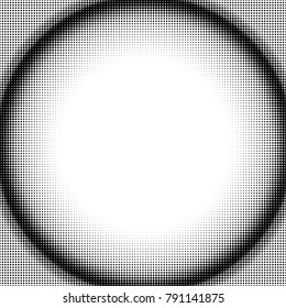 Abstract monochrome geometric halftone dots pattern. Design template vector illustration with dots. Modern background for web sites, sticker labels,postcards,banners, corporate identity, cover design