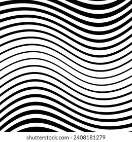 línea de onda horizontal geométrica monocromática abstracta.