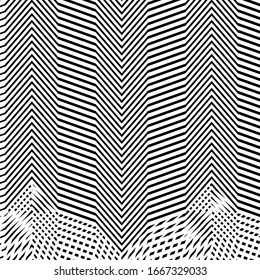 Patrón de malla geométrica de malla monocromática abstracta, textura. Interbloqueados, intersectados, entrelazados, rayas